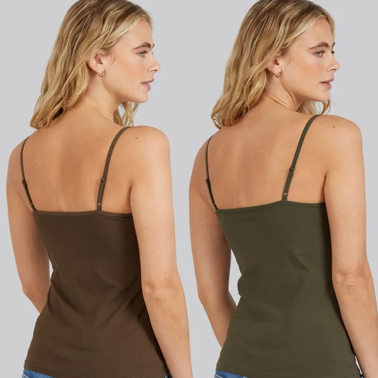 G-STAR Damen 2er-Pack Unterhemden Forest Night/Wren