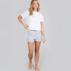 G-STAR Damen Schlafanzug Set Bright White/Light Grey Marl