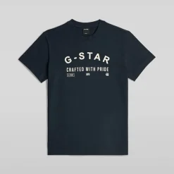 G-STAR Herren Brust Logo T Shirt Salute