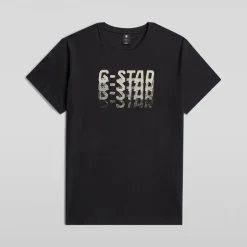 G-STAR Herren verblasstes T Shirt Schwarz