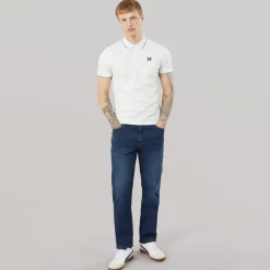 Henleys Herren Breeze Jeans mit geradem Bein Blau