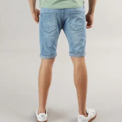 Henleys Herren Flex Denim Shorts Helle Waschung