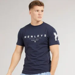 Henleys Herren Hentyme T-Shirts Marine