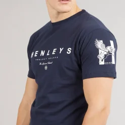 Henleys Herren Hentyme T-Shirts Marine