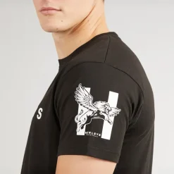Henleys Herren Hentyme T-Shirts Schwarz