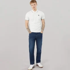 Henleys Herren Moorehen Poloshirt Weiß
