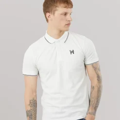 Henleys Herren Moorehen Poloshirt Weiß