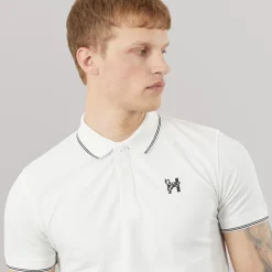 Henleys Herren Moorehen Poloshirt Weiß