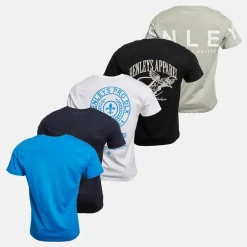 Henleys Herren Multhen 5er-Pack T-Shirts Sortiert