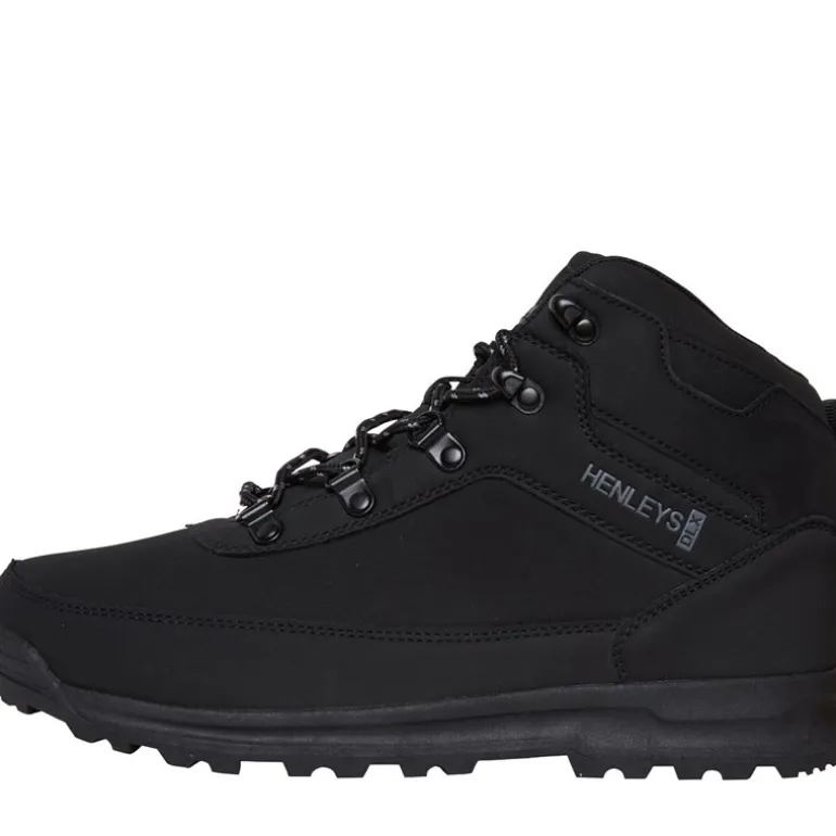 Henleys Herren Travis Stiefel Schwarz