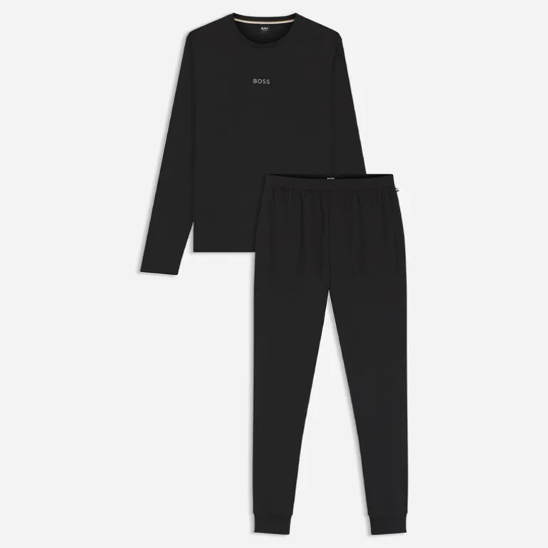 Hugo Boss Herren Weihnachtspyjama Set Schwarz