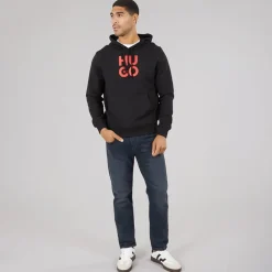 HUGO Herren Daltorreson Hoodie Schwarz