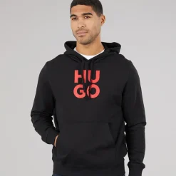 HUGO Herren Daltorreson Hoodie Schwarz