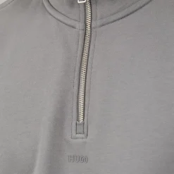 HUGO Herren Durty244 Half Zip Sweatshirt Dark Grey