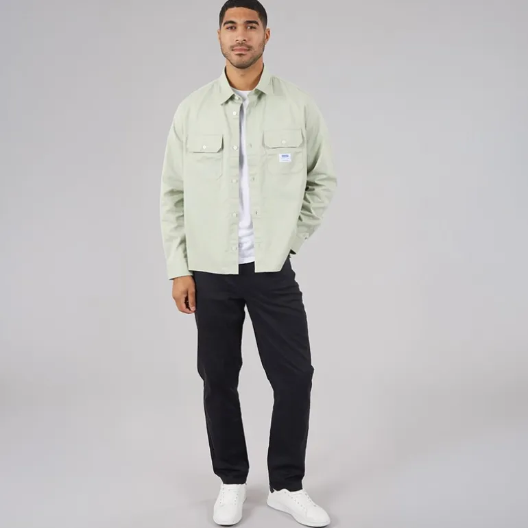 HUGO Herren Ekynone Langarm Shirt Open Green