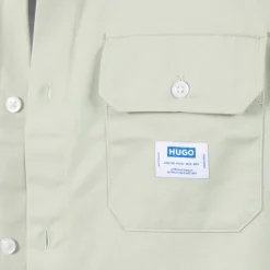 HUGO Herren Ekynone Langarm Shirt Open Green