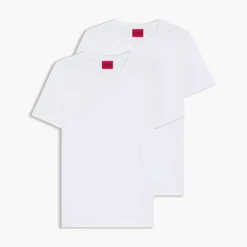 HUGO Herren Hugo Rund T Shirt Weiß