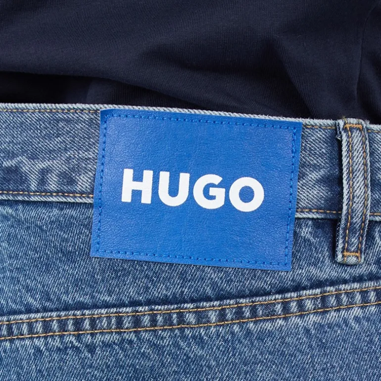 HUGO Herren Nate Baggy Fit Jeans Bright Blue