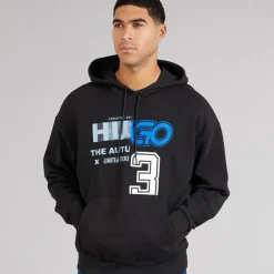 HUGO Herren Nesidi Sweatshirt Schwarz