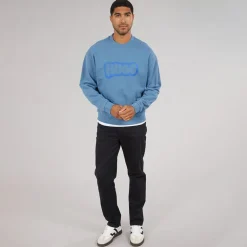 HUGO Herren Newirex Sweatshirt Open Blue
