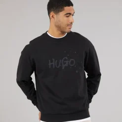 HUGO Herren Nierofix Sweatshirt Schwarz