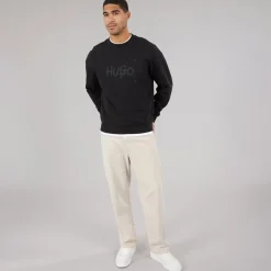 HUGO Herren Nierofix Sweatshirt Schwarz