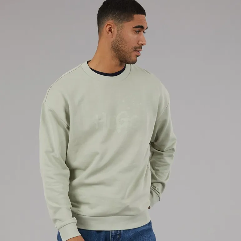 HUGO Herren Nierofix Sweatshirt Open Green