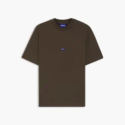 HUGO Herren Nieros T Shirt Dark Brown