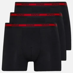 HUGO Herren Planet Drei Pack Boxer Slips Schwarz