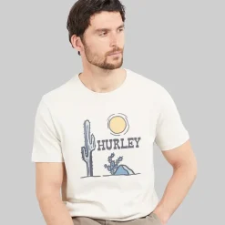 Hurley Herren Badlands Grafik T Shirt Ivory