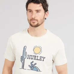 Hurley Herren Badlands Grafik T Shirt Ivory