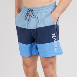 Hurley Herren Farbblock Volley Badeshorts Baby Blue