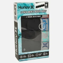 Hurley Herren Fünferpack Boxershorts Schwarz / Bunt