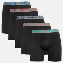 Hurley Herren Fünferpack Boxershorts Schwarz / Bunt