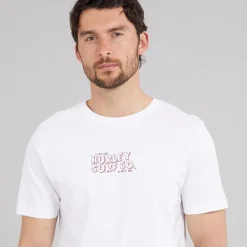 Hurley Herren Wild Rider Grafik T-Shirt White Traditional