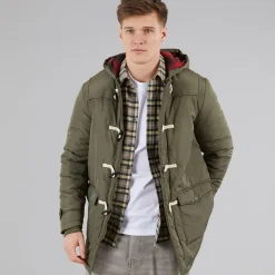 Indicode Herren Baltico Duffle Mantel Army