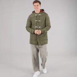 Indicode Herren Baltico Duffle Mantel Army
