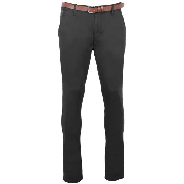 Indicode Herren Gower Chinos Schwarz