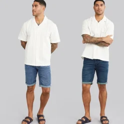 Indicode Herren Inalicanto Zweierpack Jeans Shorts Mittel Indigo/Iconic Blau Medium Indigo+Iconic Blue