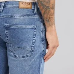 Indicode Herren Indelmare Denim Shorts Deep Dusk