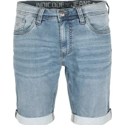 Indicode Herren Indelmare Shorts aus Denim Blau