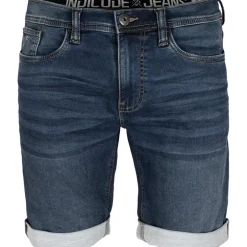 Indicode Herren Indelmare Shorts aus Denim Blau