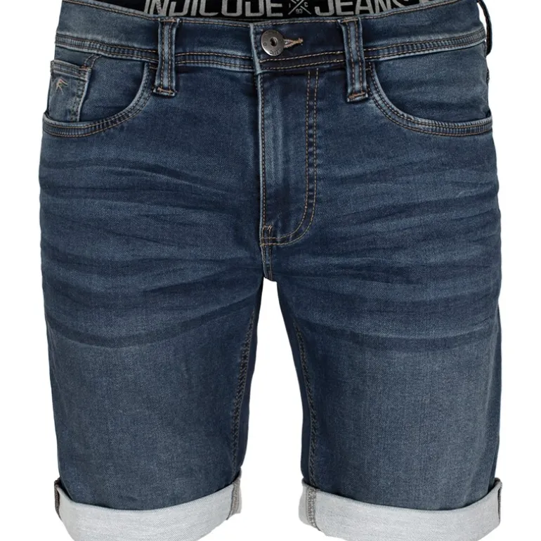 Indicode Herren Indelmare Shorts aus Denim Blau