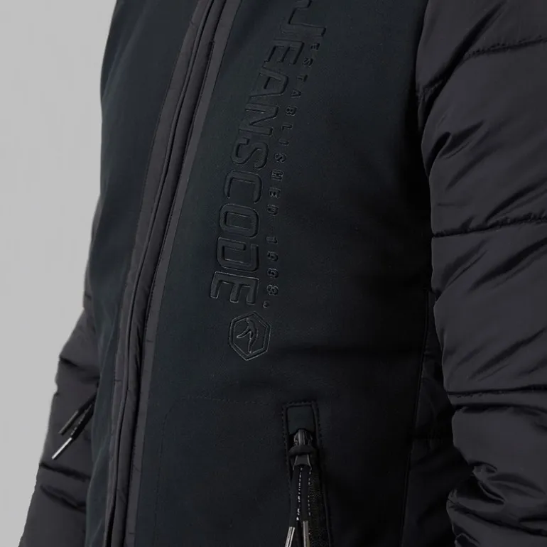 Indicode Herren Inechermann Kapuzen Bomberjacke Schwarz