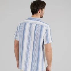 Indicode Herren Inrafko Hemd mit kurzem Arm Blau