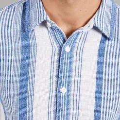Indicode Herren Inrafko Hemd mit kurzem Arm Blau