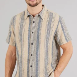 Indicode Herren Inrafko Kurzarm Hemd Beige