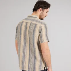 Indicode Herren Inrafko Kurzarm Hemd Beige