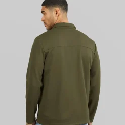Indicode Herren Nello Reißverschluss Hemd Army