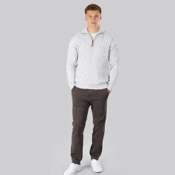 Indicode Herren Rufus Pullover Off White